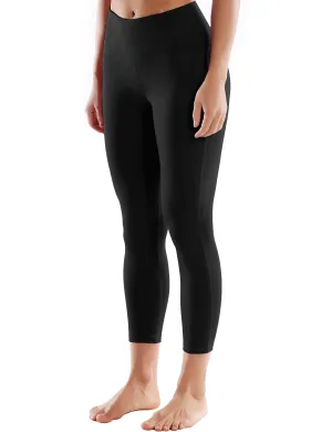22" High Waist Side Line Capris black_Pilates