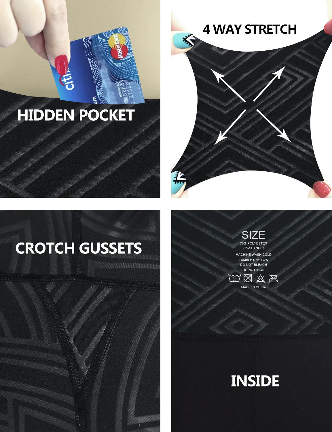 22" inseam 3D Printed Pilates Pants DIAMOND_Pilates