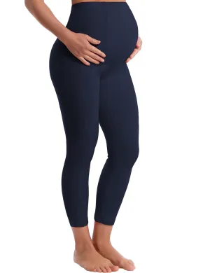 22" Side Pockets Maternity Pilates Pants darknavy_Pilates