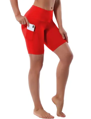 8" Side Pockets Pilates Shorts scarlet_Pilates