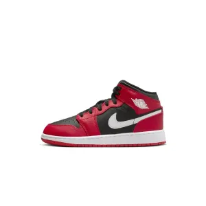 Air Jordan 1 Mid Gym Red Black White Gs