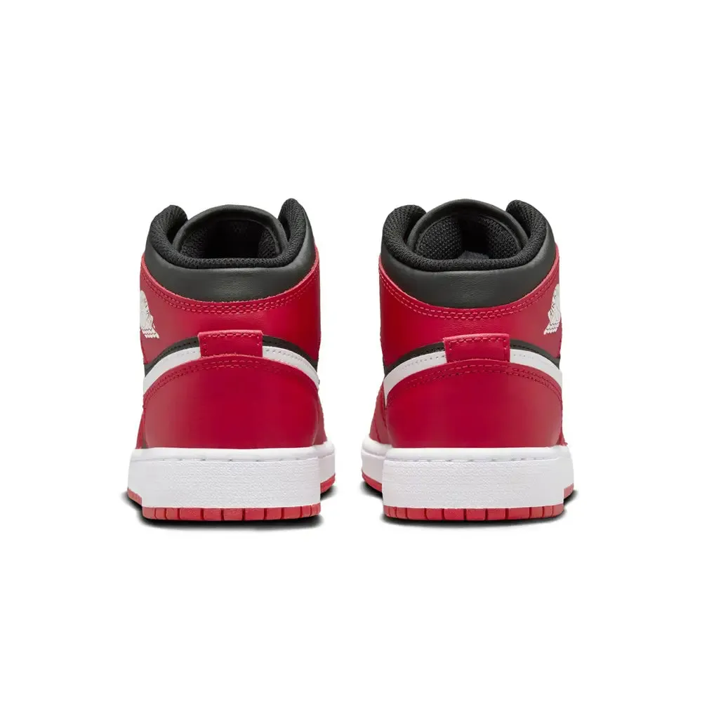 Air Jordan 1 Mid Gym Red Black White Gs