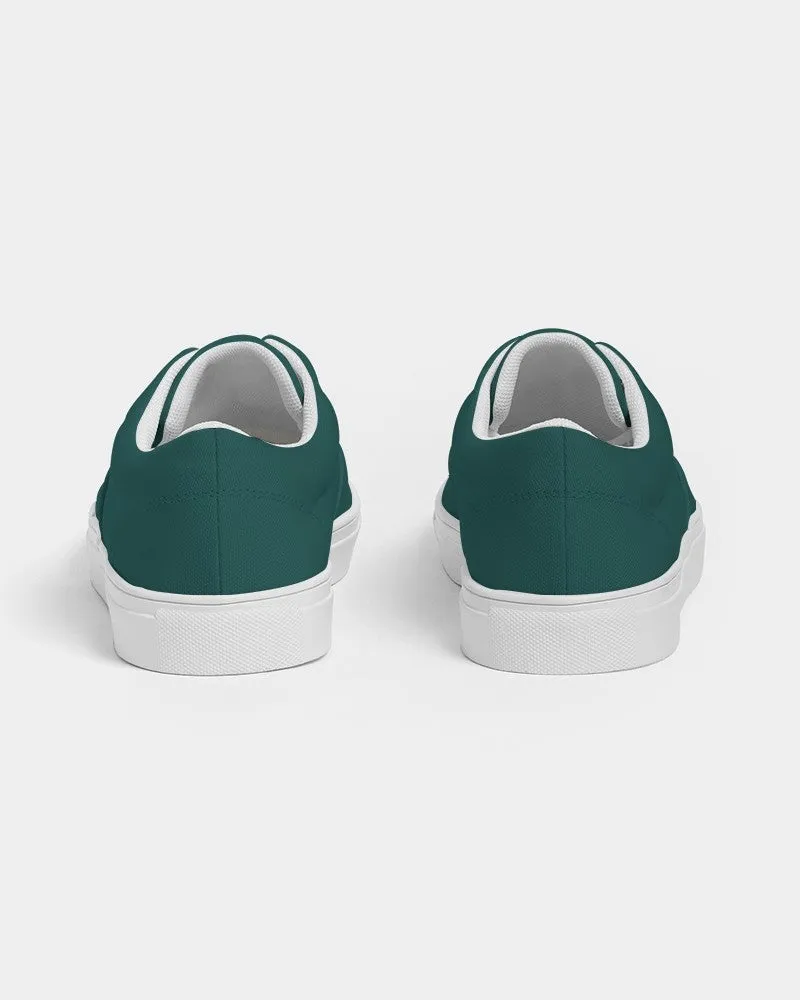 Dark Blue Cool Green Women's Canvas Sneakers | Women's | Dark Pastel Blue Cool Green | C60M0Y30K80