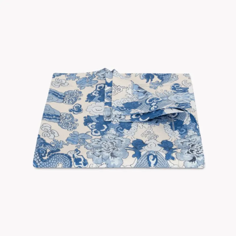 Magic Mountain Porcelain Blue Table Linens by Matouk | Schumacher