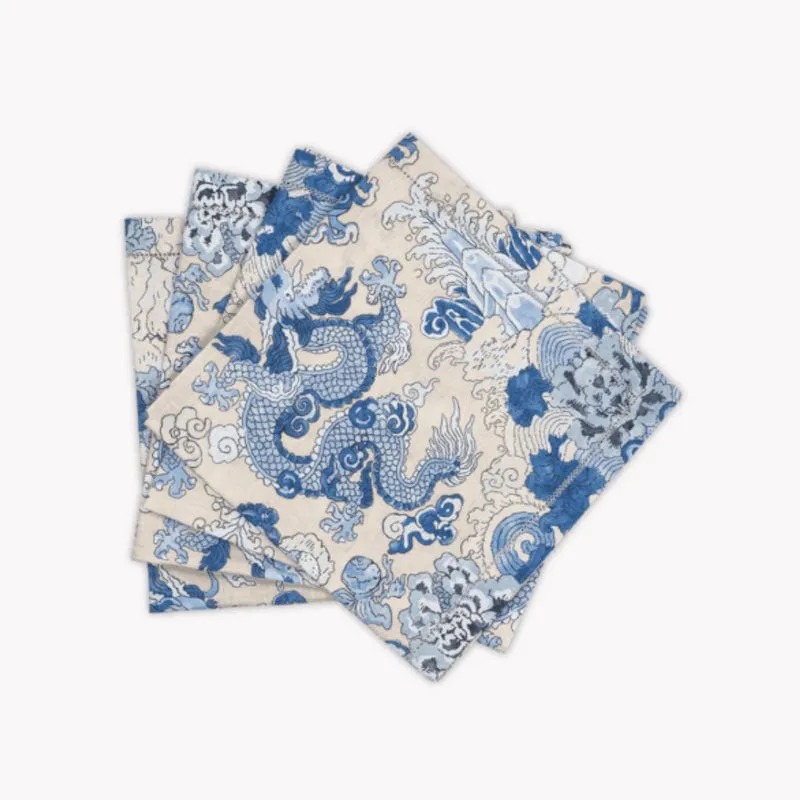 Magic Mountain Porcelain Blue Table Linens by Matouk | Schumacher