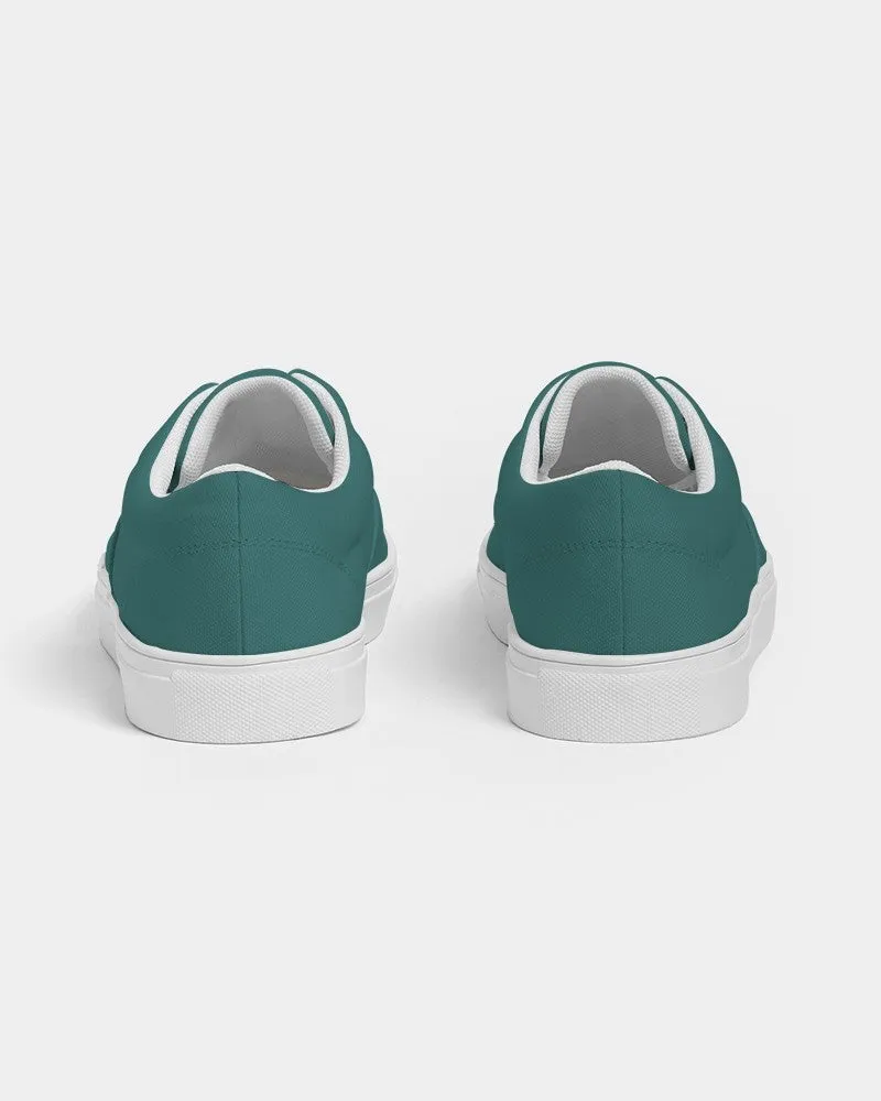 Medium Dark Blue Cool Green Men's Canvas Sneakers | Men's | Medium Dark Pastel Blue Cool Green | C60M0Y30K60
