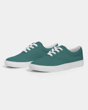 Medium Dark Blue Cool Green Men's Canvas Sneakers | Men's | Medium Dark Pastel Blue Cool Green | C60M0Y30K60