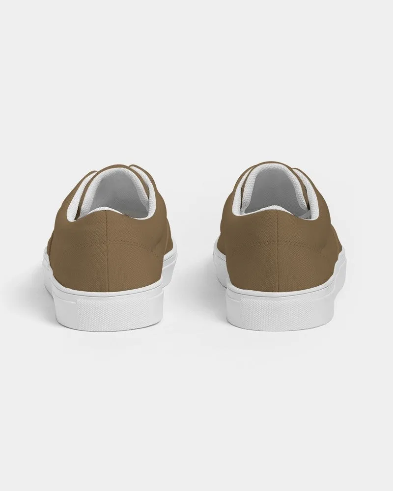 Medium Dark Orange Brown Men's Canvas Sneakers | Men's | Medium Dark Pastel Orange Brown | C0M30Y60K60