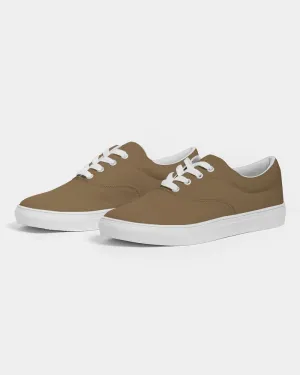 Medium Dark Orange Brown Men's Canvas Sneakers | Men's | Medium Dark Pastel Orange Brown | C0M30Y60K60