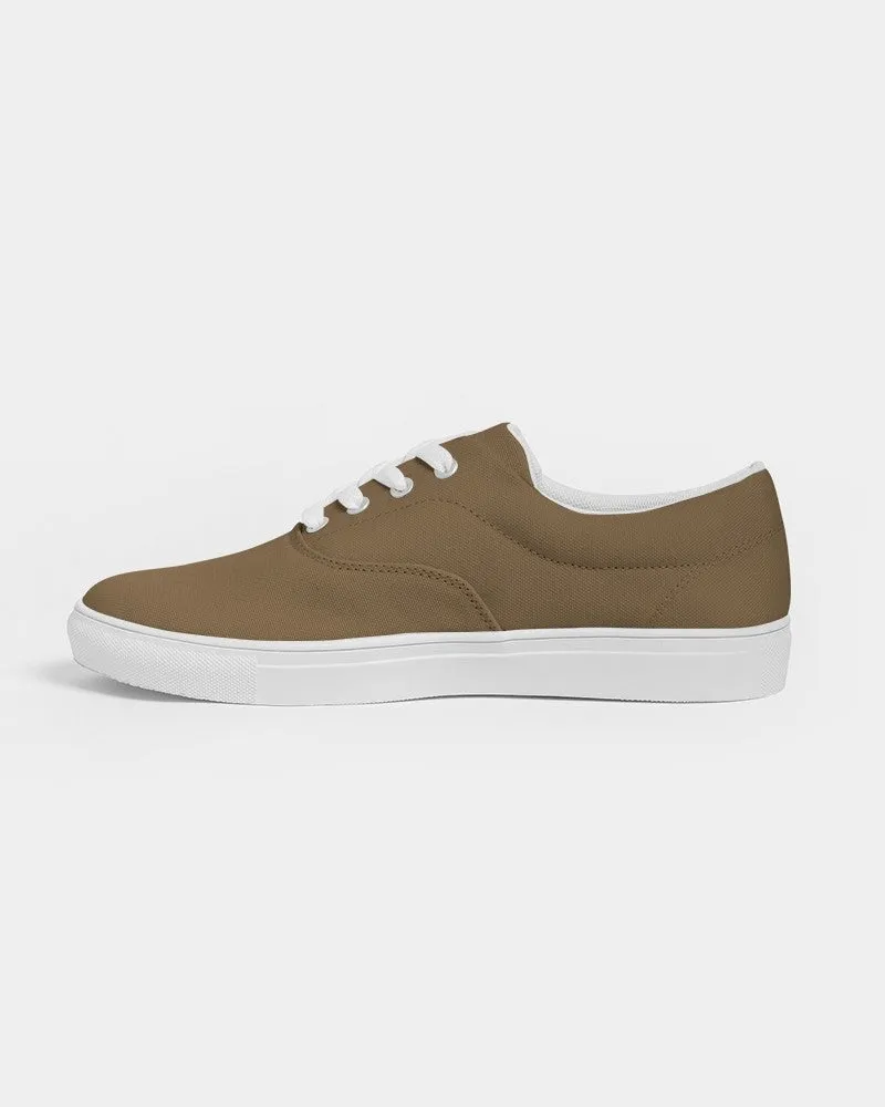 Medium Dark Orange Brown Men's Canvas Sneakers | Men's | Medium Dark Pastel Orange Brown | C0M30Y60K60