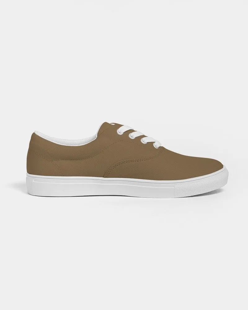 Medium Dark Orange Brown Men's Canvas Sneakers | Men's | Medium Dark Pastel Orange Brown | C0M30Y60K60