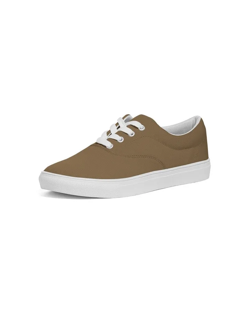 Medium Dark Orange Brown Men's Canvas Sneakers | Men's | Medium Dark Pastel Orange Brown | C0M30Y60K60