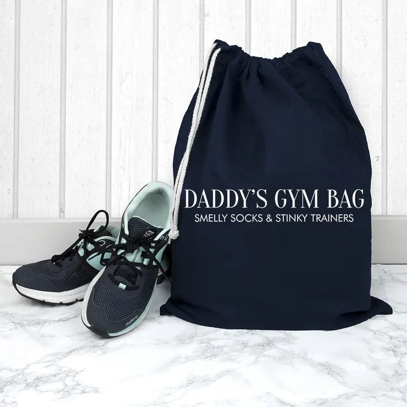 Pure Essence Greetings Personalised Cotton Navy Gym Bag