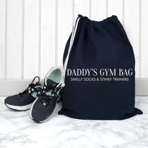 Pure Essence Greetings Personalised Cotton Navy Gym Bag