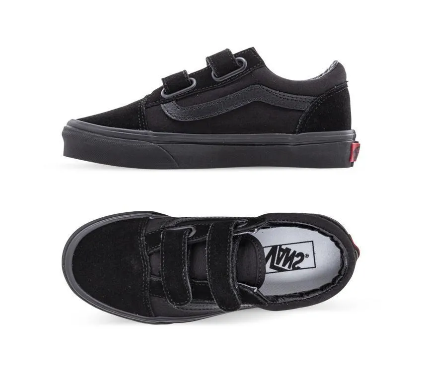 Vans Youth Old Skool V Black Mono Velcro