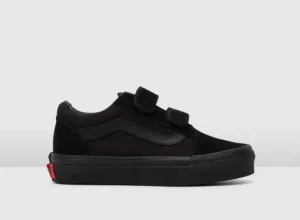 Vans Youth Old Skool V Black Mono Velcro