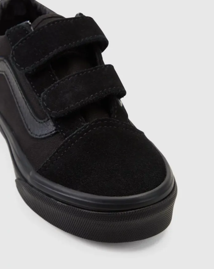 Vans Youth Old Skool V Black Mono Velcro