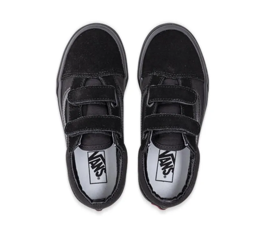 Vans Youth Old Skool V Black Mono Velcro
